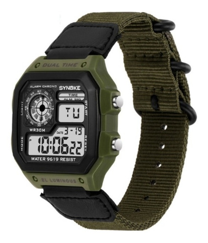 Reloj Digital Deportivo Hombre Nailon Resistente Agua Synoke