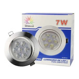 Luminario Luz Led Fría 7w Spot Potente 50000hdv Empotrable 