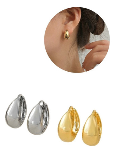 Pendientes Acero Inoxidable Aros Grandes 2 Pares A