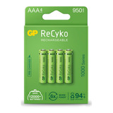 Pilas Recargable Tamaño Aaa Gp 4 Piezas 950 Mah Recyko Nimh