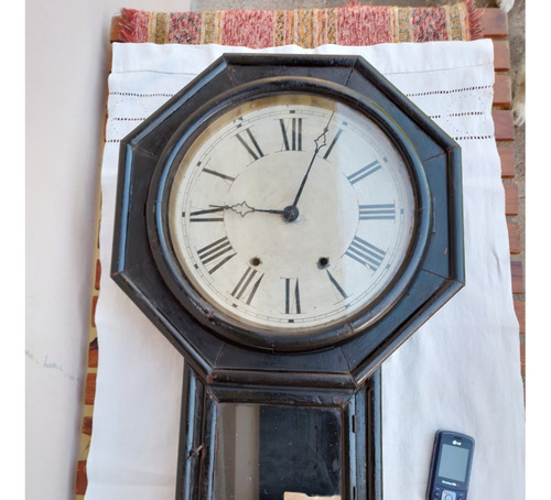 Muy Antiguo Reloj De Péndulo Ansonia A Reparar Revisar 1876