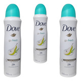 Pack X3 Desodorante Dove Go Fresh Femenino (pera) 72h