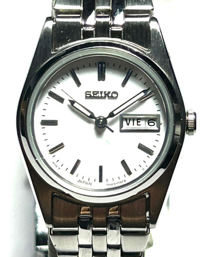 Reloj Seiko Dama Quartz De Acero Inoxidable, Ref.sxa117p2