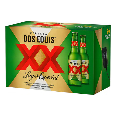 Cerveza Dos Equis Lager Clara Pack 24 Botellas 355 ml Cada Una | Envío gratis