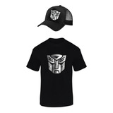 Combo Camiseta Y Gorra Transformers Niños Y Adultos