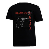 Remera Estampada One Shoot One Kill Tacticals Ops.