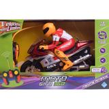 Moto A Radio Control Giro 360 Luz Y Sonido El Duende Azul Color Rojo