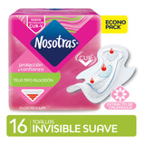 Toallitas Femeninas Nosotras Invisible Tela Tipo Algodón X16