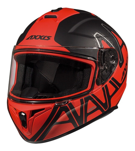 Casco Moto Axxis Draken Dekers C2 Rojo Mate Integral