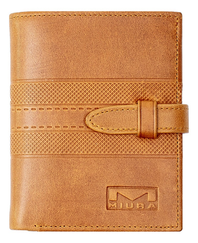 Billetera Miura Hombre Mod. Piero Cuero Natural 