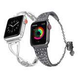 Correa De Diamante Para Apple Watch Band Serie 8 7 6 5 4 3 S