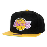 Gorra Mitchell & Ness Snapback Lakers Negro Js190792