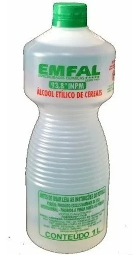 Álcool Cereais Emfal Perfumaria, Aromatizante, Lareira 5 L