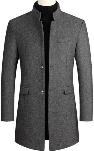 Gabardina De Lana Para Hombre Para Otoño E Invierno, Gruesa