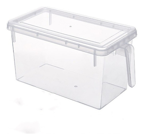 Caja Organizadora Para Refrigerador Con Tapa Y Mango - Cukin Color Transparente