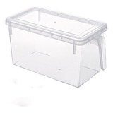 Caja Organizadora Para Refrigerador Con Tapa Y Mango - Cukin Color Transparente