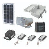 Kit Sirena De Seguridad Exterior Con Panel Solar Y Batería 