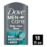 Dove Men, Blue Eucalyptus Body Y Face Wash, Kit De 2 Piezas