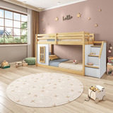 Beliche Infantil Montessoriana Garden Com Escada Lateral Kit