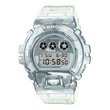 Reloj Pulsera Casio G-shock Gm-6900scm-1dr, Digital, Para Mujer, Fondo Gris, Con Correa De Resina Color Blanco, Bisel Color Gris