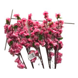 20 Flores De Cerejeira Artificial Pessegueiro Decoração 63cm