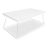 Mesa De Centro Dobrável Berlim Madeira Clean Branco Jade