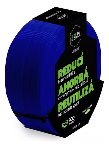 Filamento Pla  3d Hellbot Ecofila Recarga 1kg Color Negro