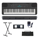 Kit Teclado Arranjador Yamaha Psr-e360 61 Teclas Preto