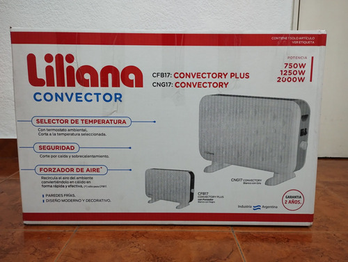 Calefactor Liliana Cng17 2000w Blanco/gris Excelente Estado!