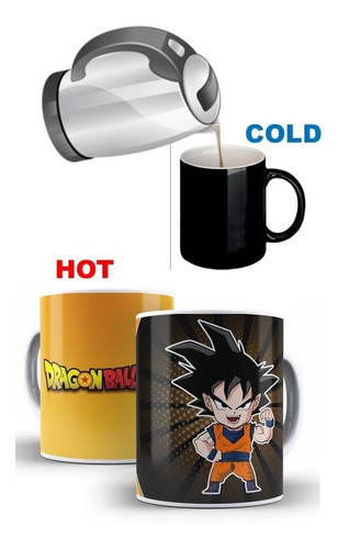 Mug Magico Dragon Ball Z  Vaso Mágico Cambia De Color