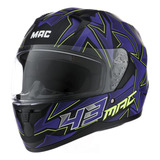 Casco Moto Integral Mac Bass M67 Kinks Violeta Mate Um