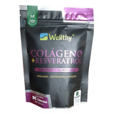 Colágeno Hidrolizado Resveratrol 90 Cápsulas Wellthy Sabor Sin Sabor