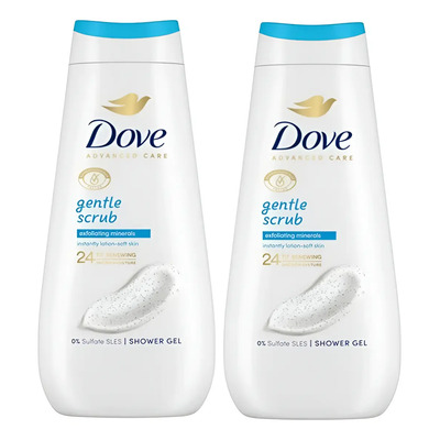 Dove Jabón Líquido Exfoliante Corporal Shower Gel 2pzs | Envío gratis