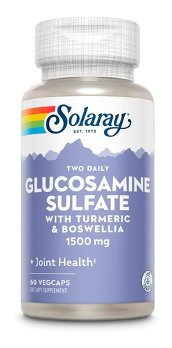 Solaray | Sulfato Glucosamina | 1500mg | 60 Cáps Veganas