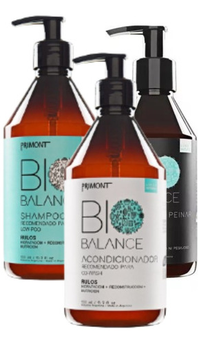 Shampoo + Acond + Crema De Peinar Bio Balance Rulos Primont