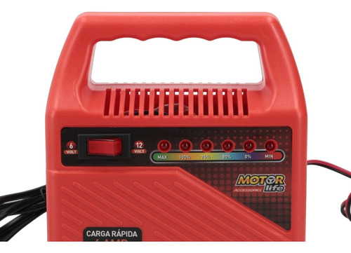 Cargador De Bateria 12v Y 6v Certificado Marca Motorlife