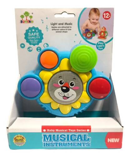 Juego Bateria Musical Infantil Bebes Luz Y Sonido