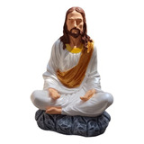 Jesús Jesucristo Meditando Sentado Estatua Decoración Hogar 