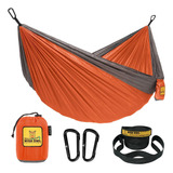 Hamaca De Camping Wise Owl Outfitters, Naranja/gris, Talle M