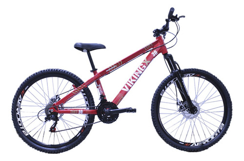 Bicicleta Vikingx Tuff25 Aro 26 Gtb Freio A Disco Vermelho