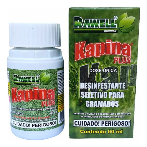 Kapina Plus Herbicida Seletivo Para Gramados Rawell - 60 Ml