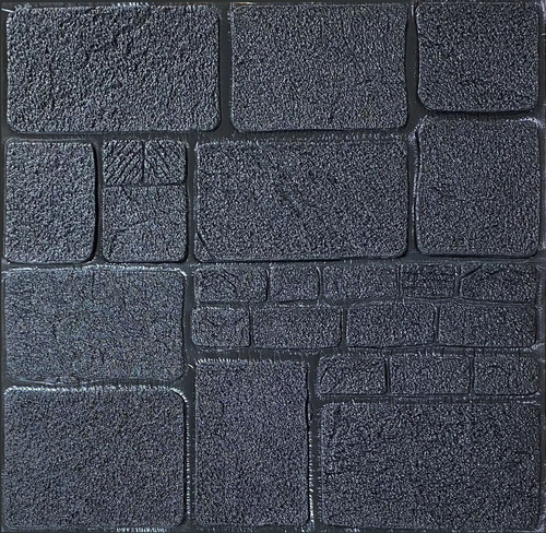 Placas 3d Autoadhesivas Pared Pintable Lavable |piedra Negra