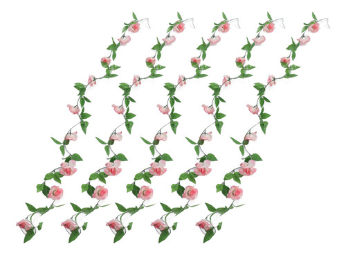 5 Unidades De Imitación De Rosas Pequeñas De Ratán, 9 Rosas
