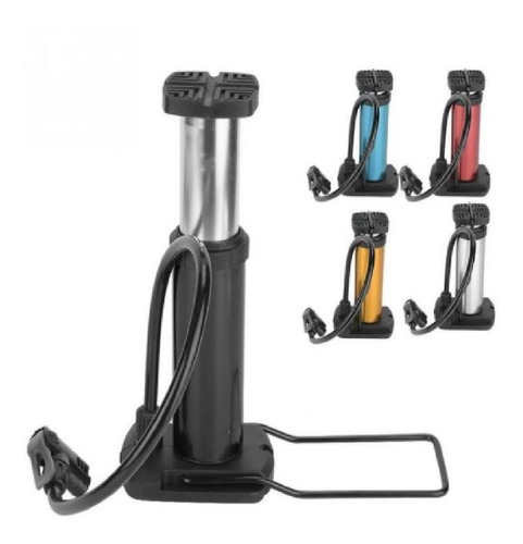 Inflador Pie Pedal Bici Auto Moto Con Pico Pelota Inflables