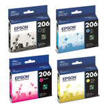 Pack 4 Epson 206 Original Bk/c/m/y Xp-2101 C/iva T206