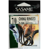 Anzuelo Sasame Cinu Ringed Nº7/0 Black Nickel Japón