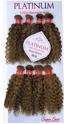 Cabelo Organico Cacheado Platinum 9telas 300gr + 30 Tic Tacs