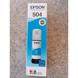 Botella De Tinta Epson 504 Cian