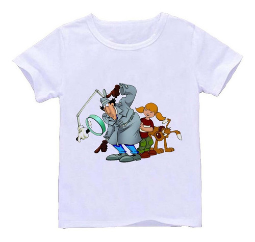 Remera Blanca Adultos Inspector Gadget R74