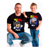 Poleras Dúo Papá E Hijo Vegeta Y Trunks Dia Del Padre Genial